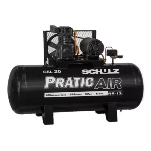 Compressor de Ar 5cv Trifásico Pratic Air Csl 20_200L Schulz