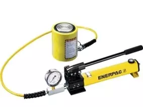 SCL201H, 201 kN, 45 mm Curso, Cilindro hidráulico de baixa altura e conjunto de bomba manual ENERPAC