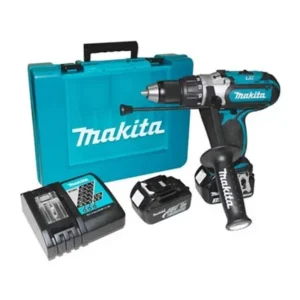 Parafusadeira e Furadeira de Impacto 1:2 Makita, 2 Baterias 18v e Maleta DHP451RFE